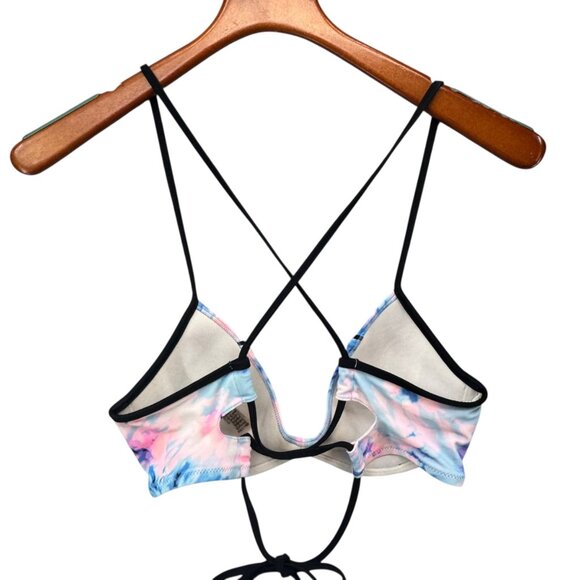 Pink Victorias Secret 2 Piece Bikini Swimsuit Womens Pink Blue Tie Dye Size S - Picture 13 of 16